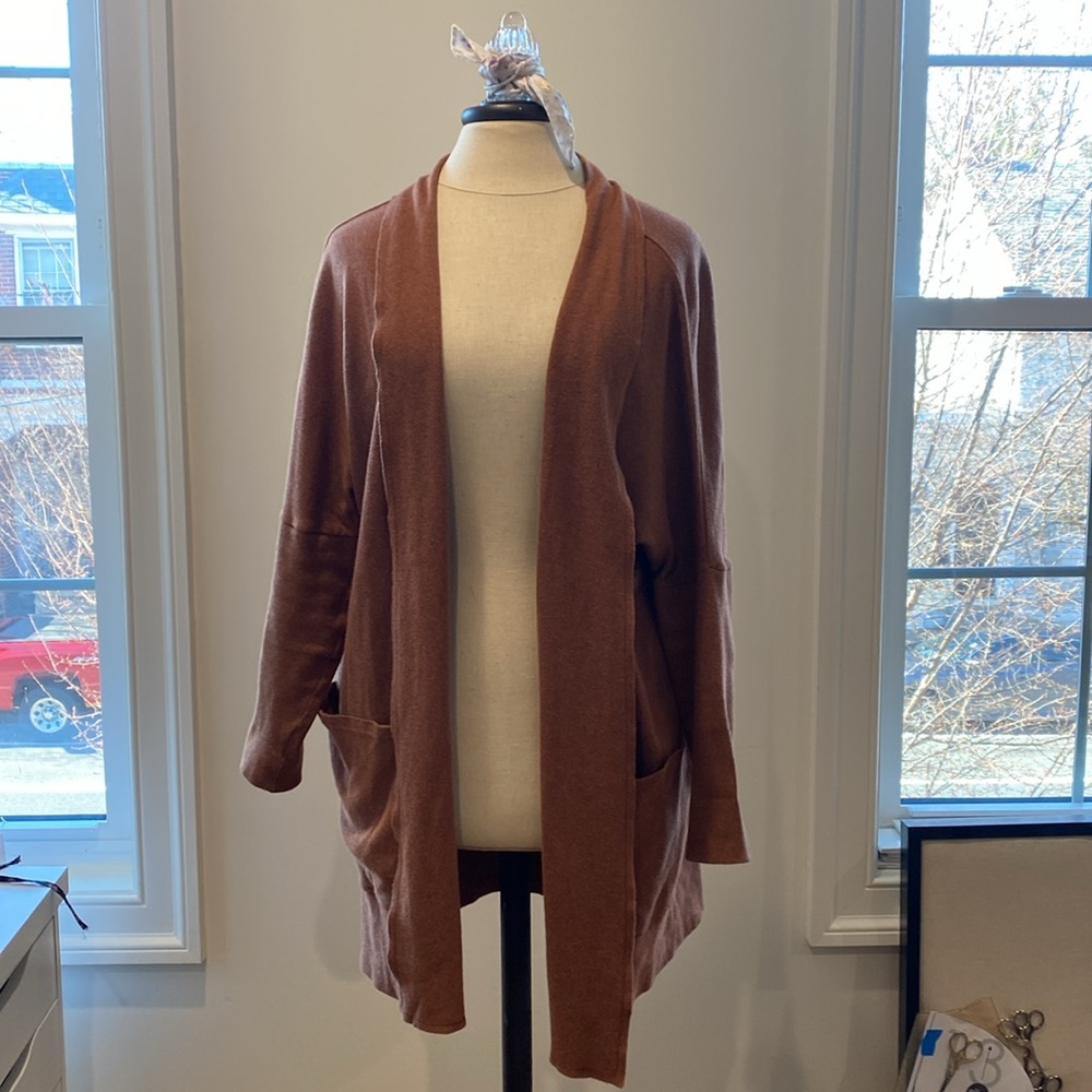 Pact rust airplane cardigan